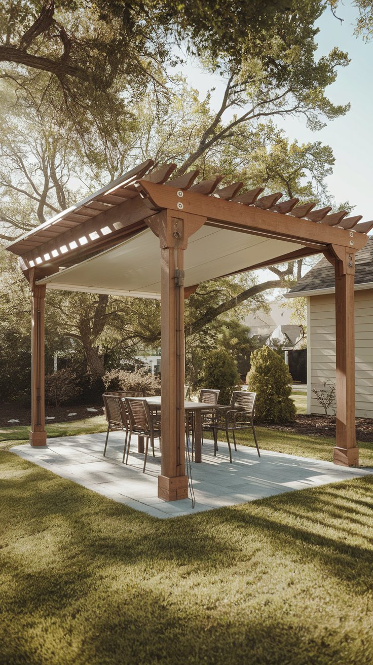 Motorized Retractable Pergola Covers