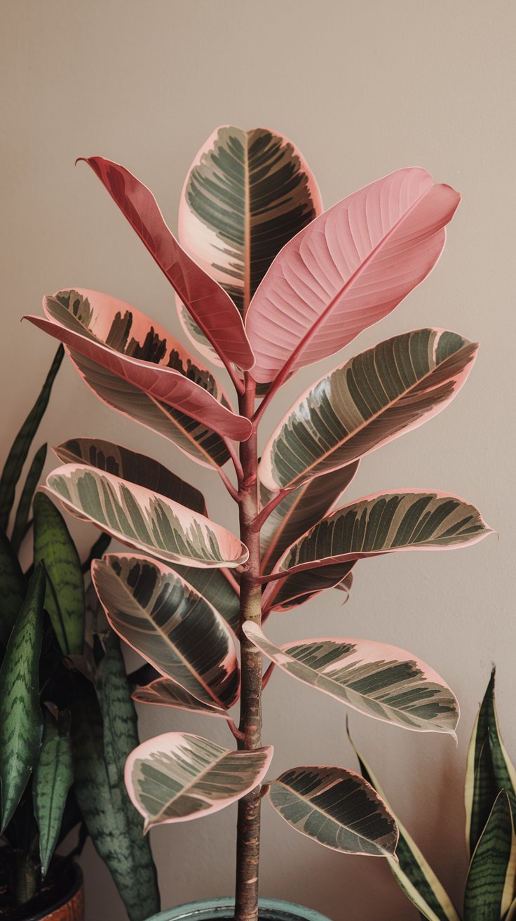 Ruby Rubber Plant (Ficus elastica ‘Ruby’)