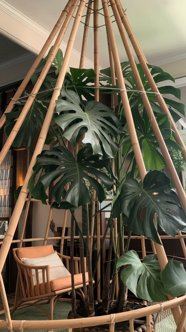 Tee-Pee Style Bamboo Frame