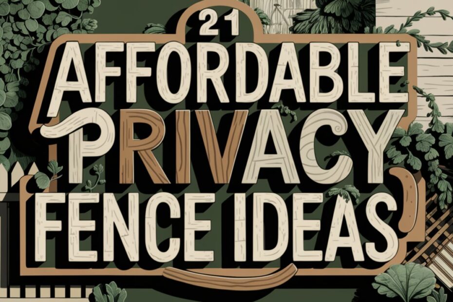 Affordable Privacy Fence Ideas