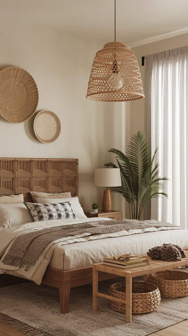 Incorporate Woven Pendant Lights for Ambient Lighting