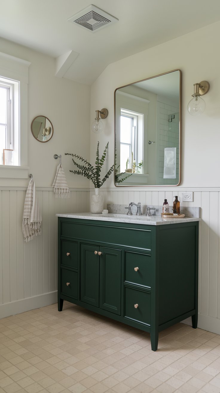 Paint Your Vanity in Deep Forest Green
