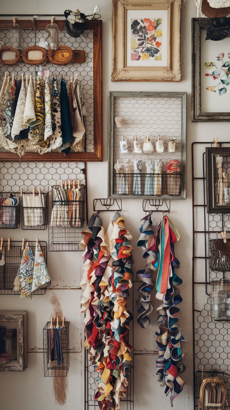 Chicken Wire and Frame Supply Display