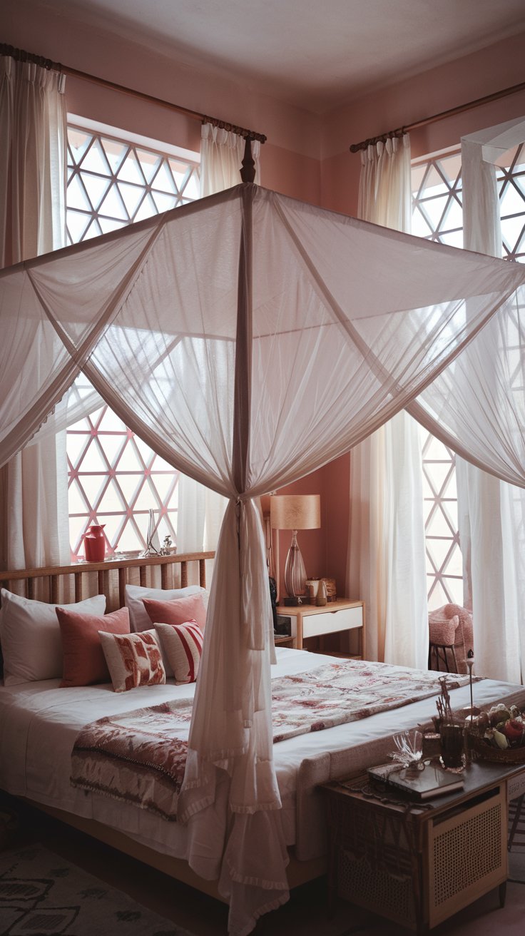 Create a Romantic Canopy Bed Window Display