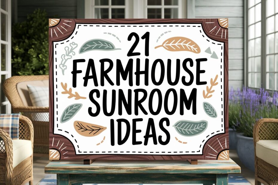 Farmhouse Sunroom Ideas