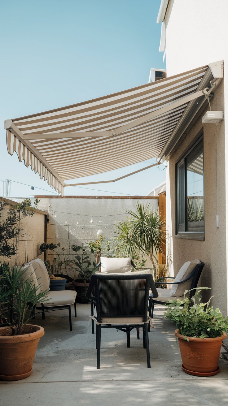 Install Overhead Shade with Retractable Awnings