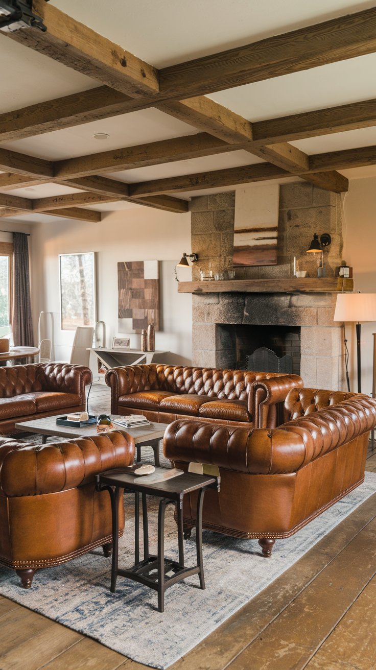 Layer Rich Leather Furniture for Instant Sophistication