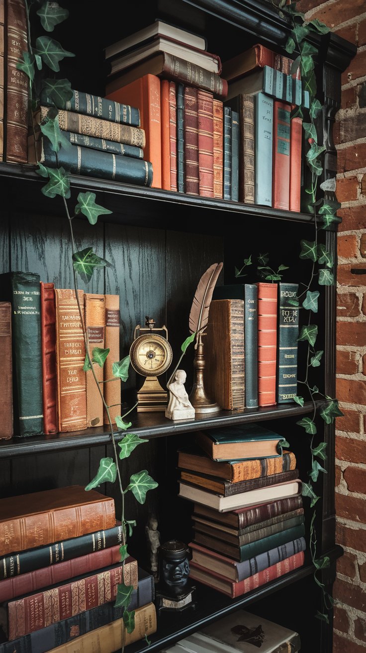 Layer Your Books with Vintage Curiosities