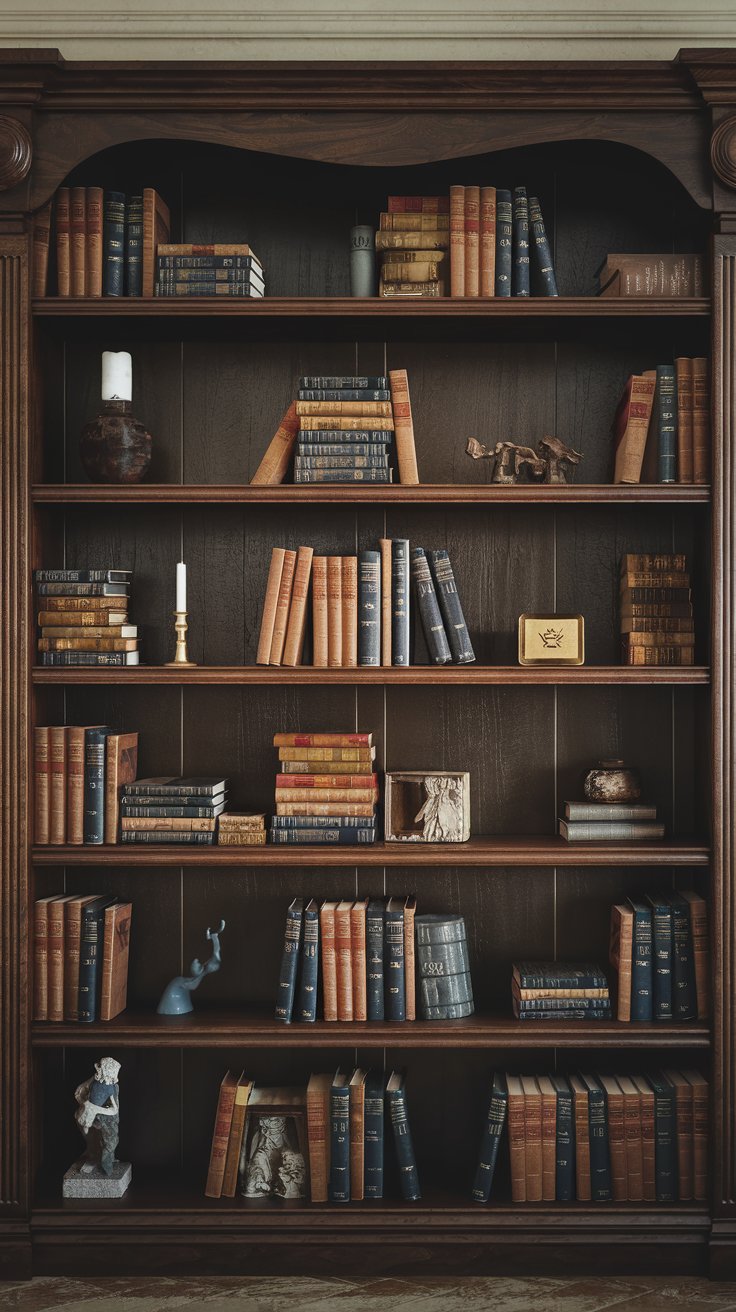 Mix Horizontal and Vertical Book Arrangements