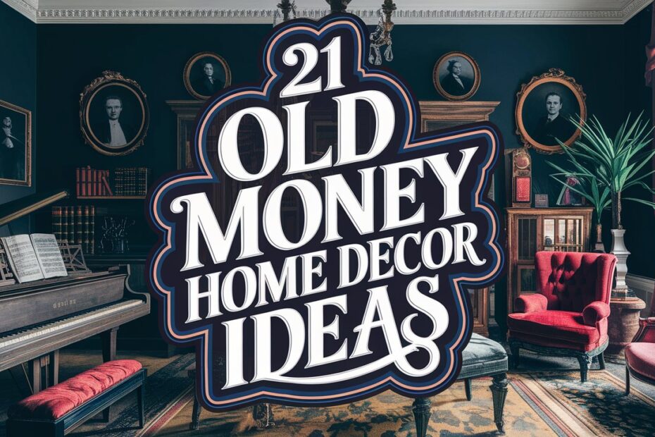 Old Money Home Decor Ideas