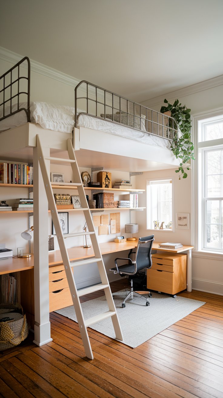 The Loft Bed Office Underneath