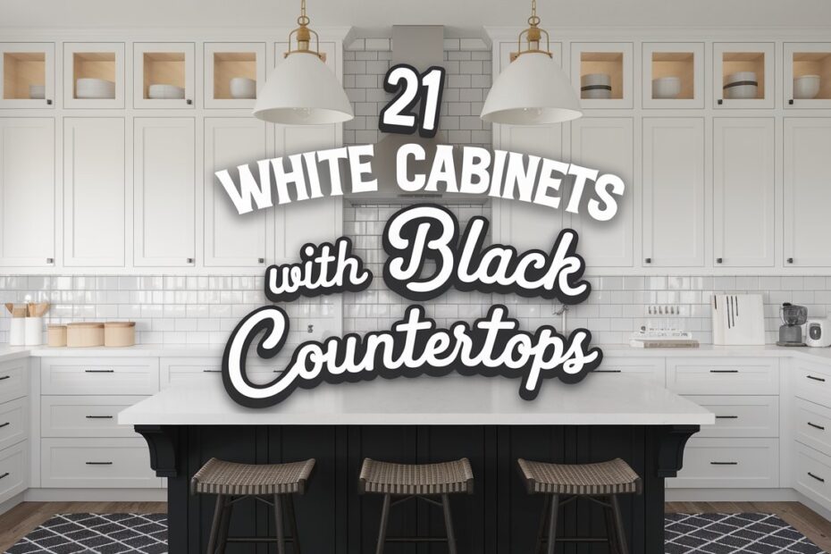 White Cabinets With Black Countertops