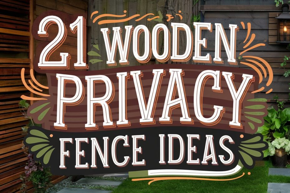 Wooden Privacy Fence Ideas