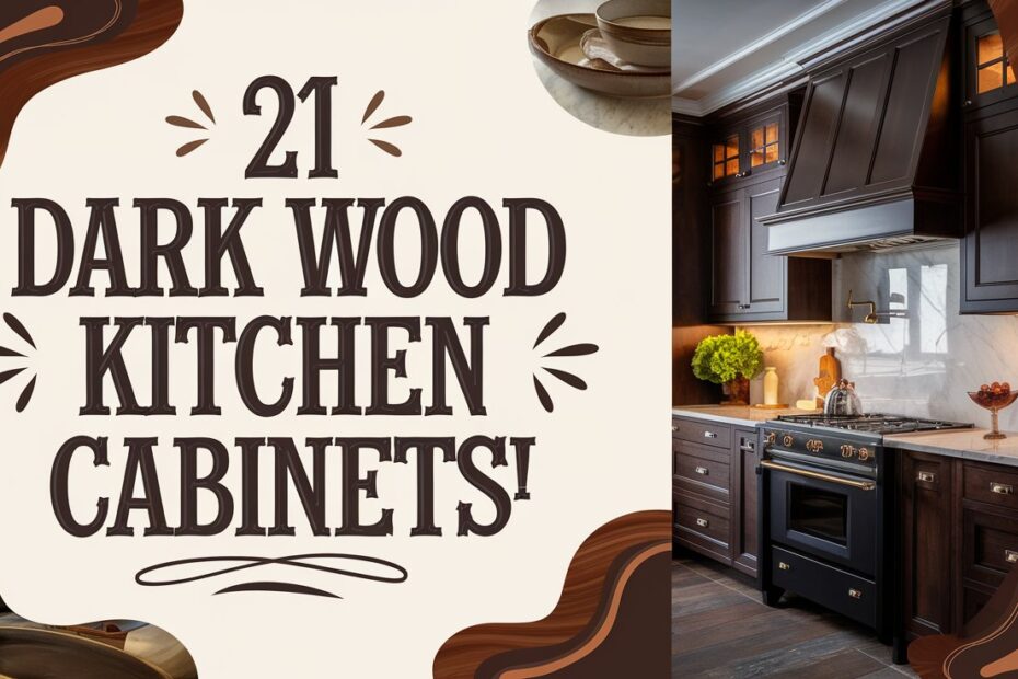 Dark Wood Kitchen Cabinets