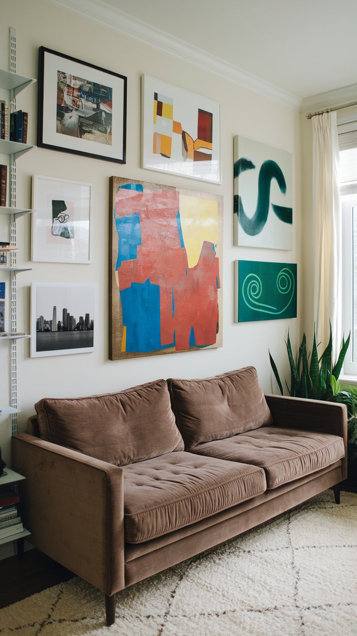 Design a Gallery Wall Above Your Sofa