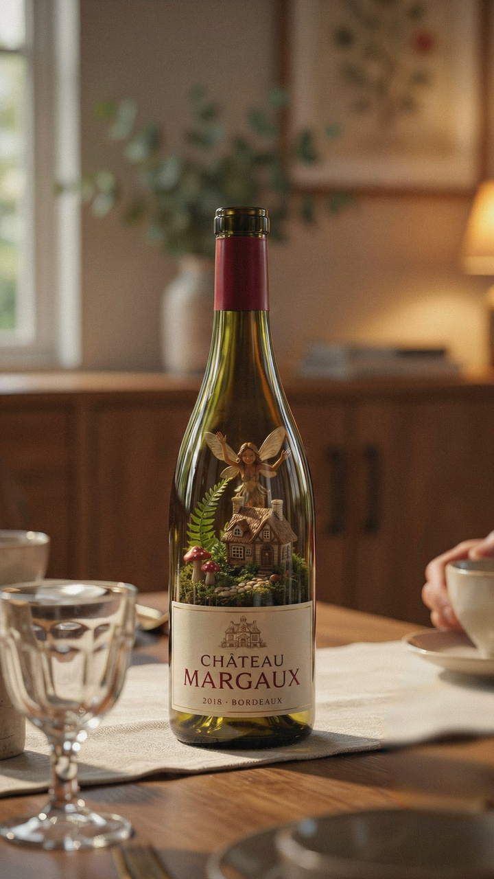 Fairy Garden in a Wine Bottle