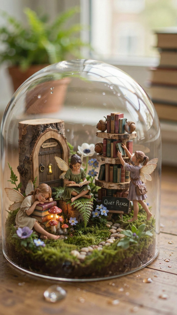 Fairy Library Garden Terrarium