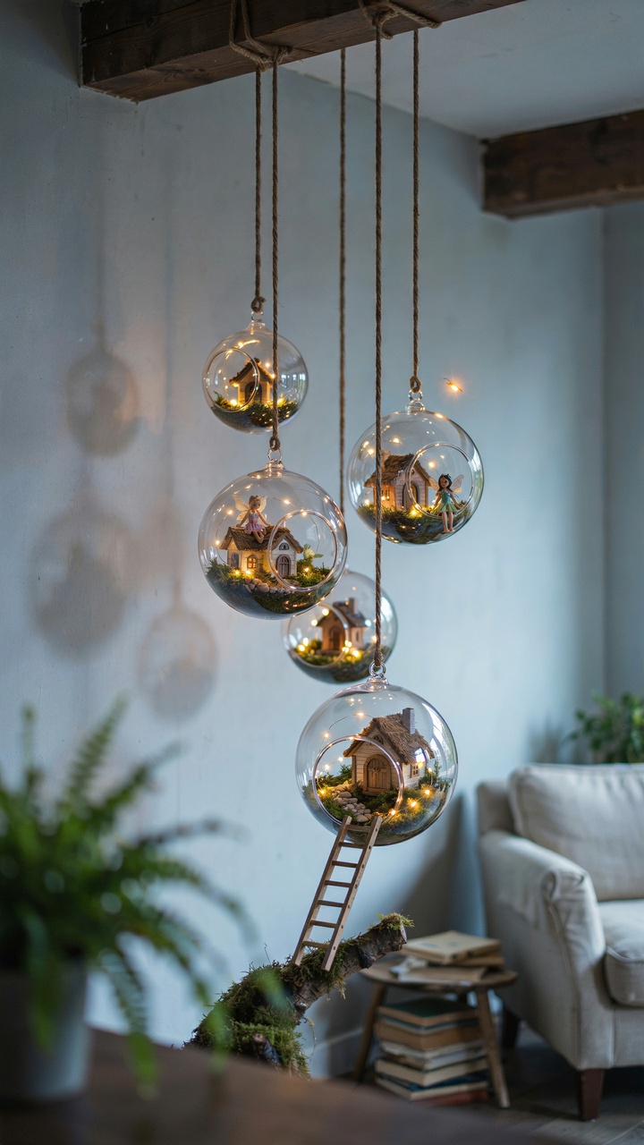 Hanging Bubble Terrarium Fairy Garden