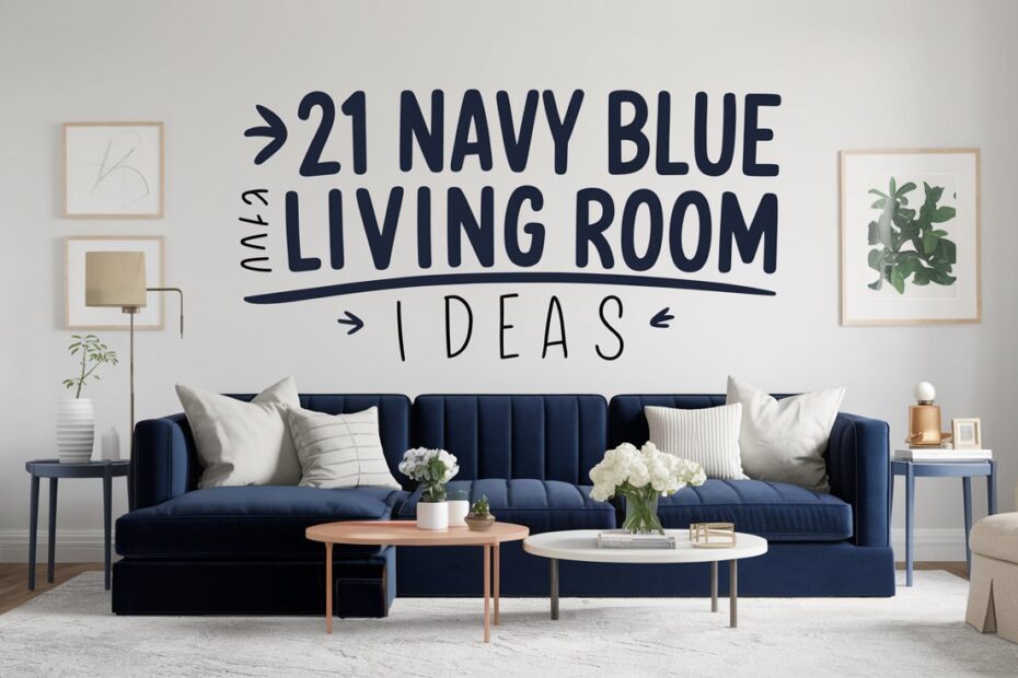 Navy Blue Sofa Living Room Ideas