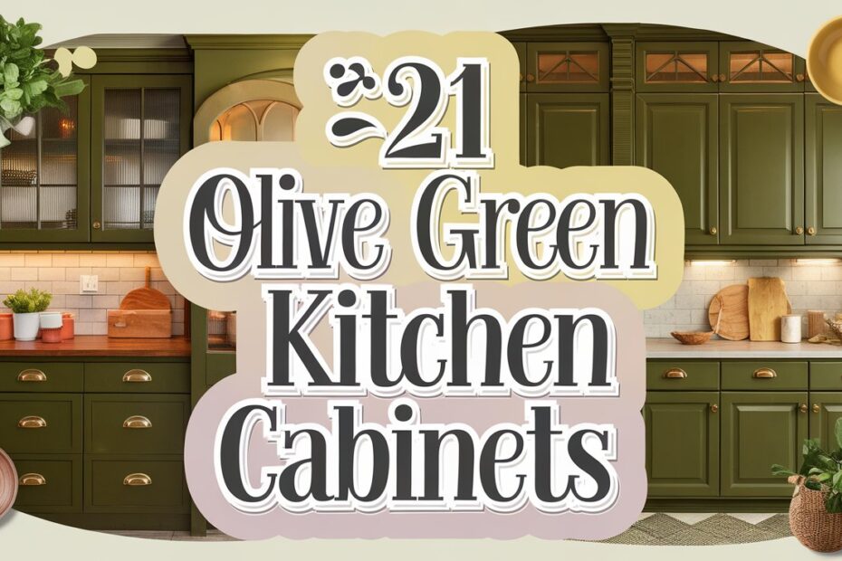 Olive Green Kitchen Cabinets