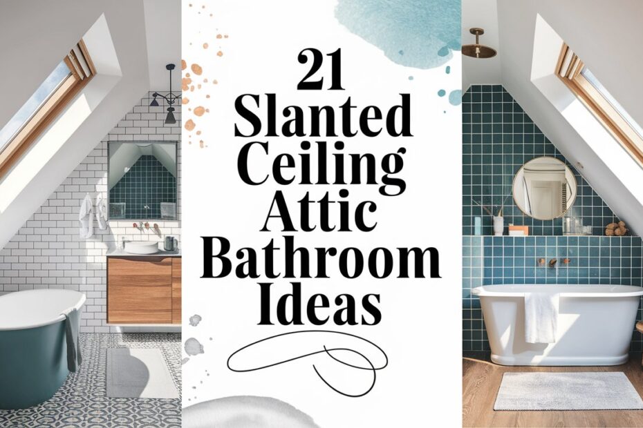 Slanted Ceiling Attic Bathroom Ideas