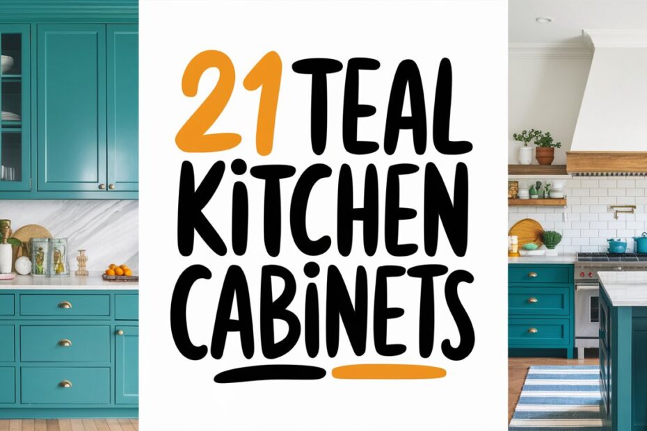 Teal Kitchen Cabinets
