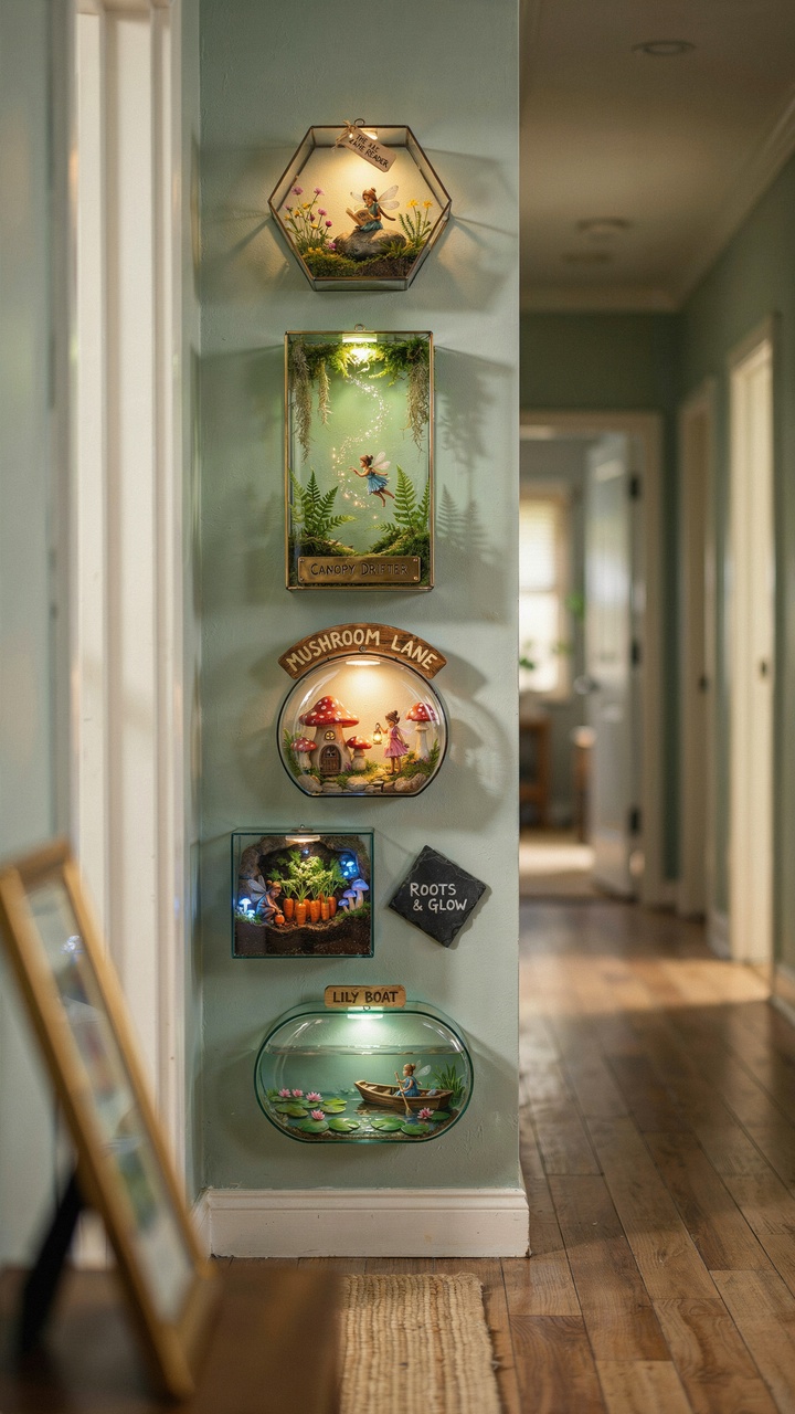 Vertical Wall-Mounted Fairy Terrarium