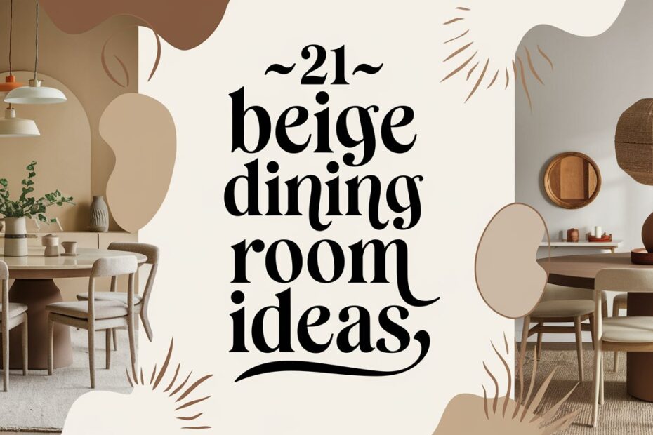 Beige Dining Room Ideas