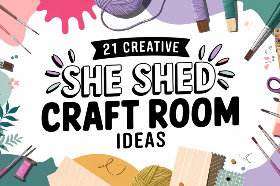 Creative She Shed Craft Room Ideas