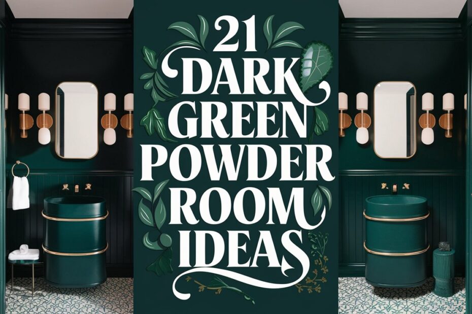 Dark Green Powder Room Ideas