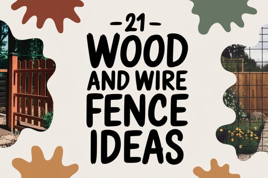 Wood and Wire Fence Ideas