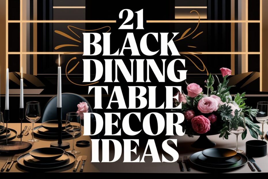 Black Dining Table Decor Ideas