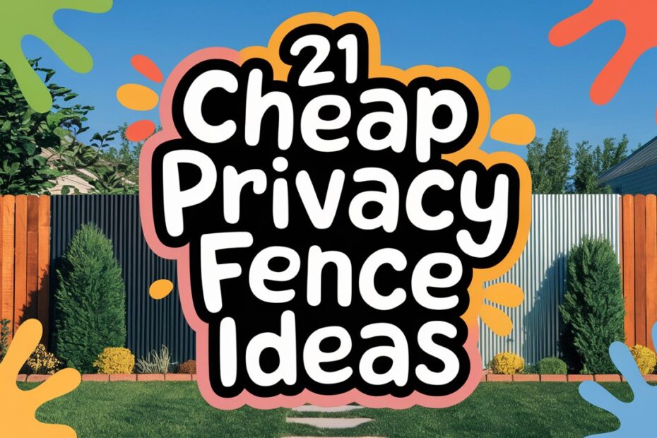 Cheap Privacy Fence Ideas