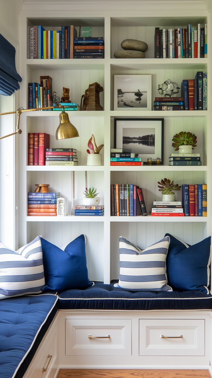 Create a Cozy Reading Nook With Built-In Bookcases
