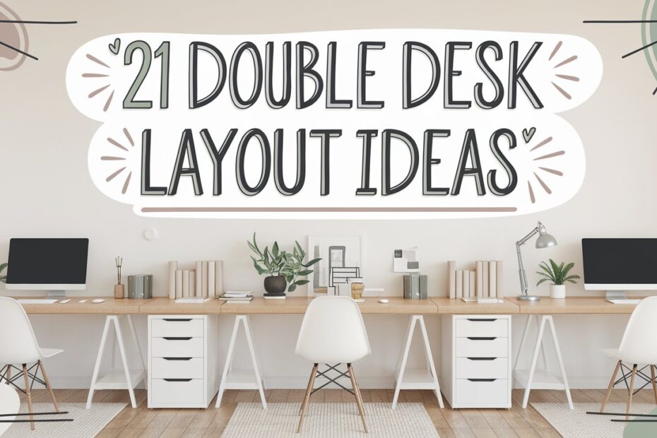 Double Desk Layout Ideas