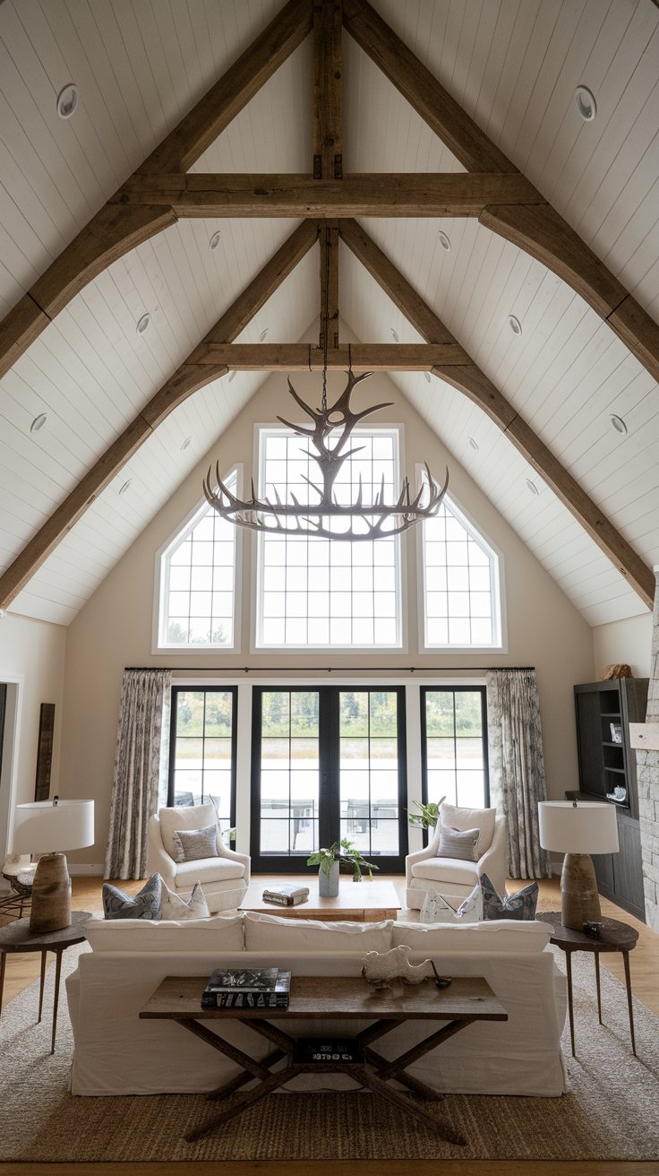 Install Vaulted Ceilings with Exposed Beams