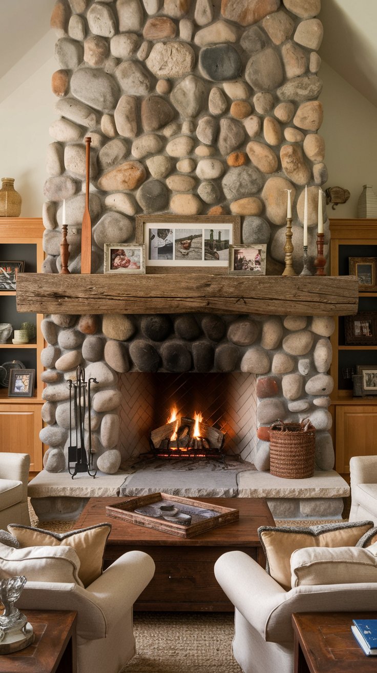 Install a Stone Fireplace as Your Focal Point