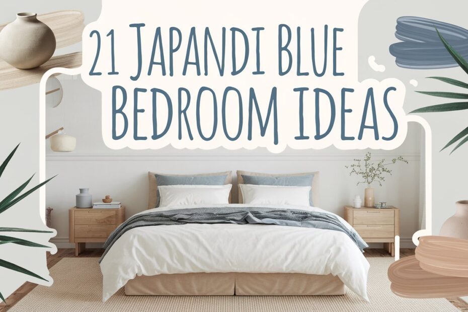 Japandi Blue Bedroom Ideas