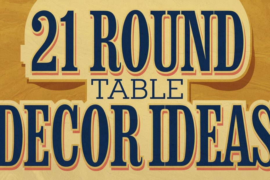 Round Table Decor Ideas