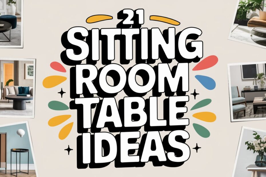 Sitting Room Table Ideas