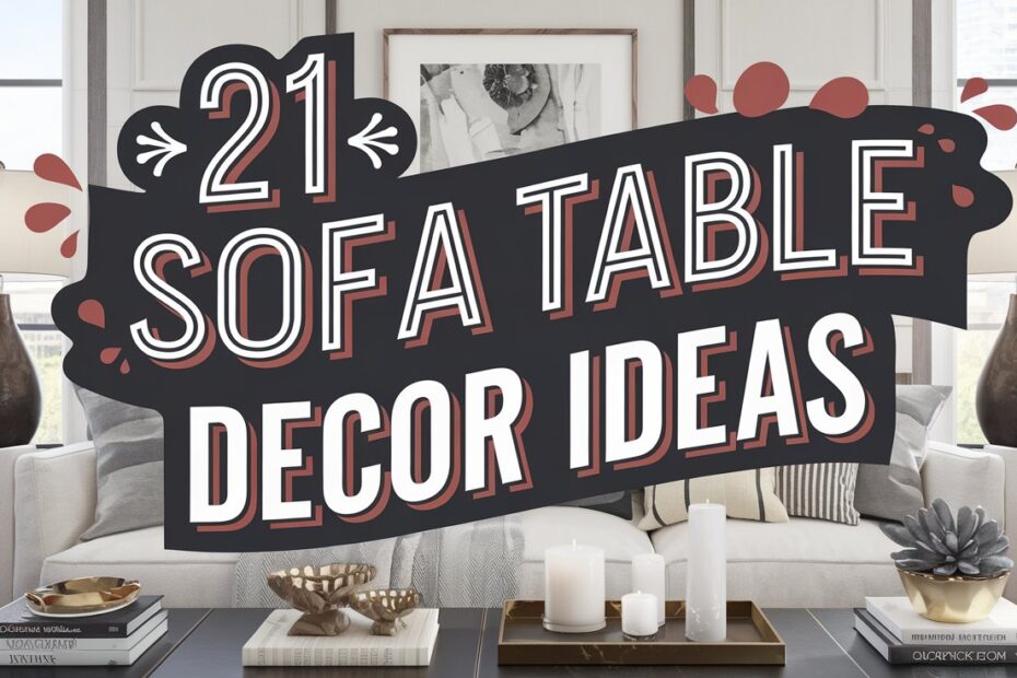 Sofa Table Decor Ideas