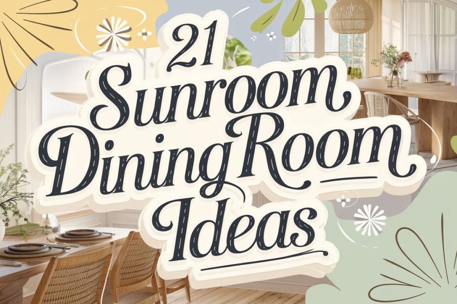 Sunroom Dining Room Ideas