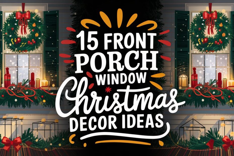 Front Porch Window Christmas Decor