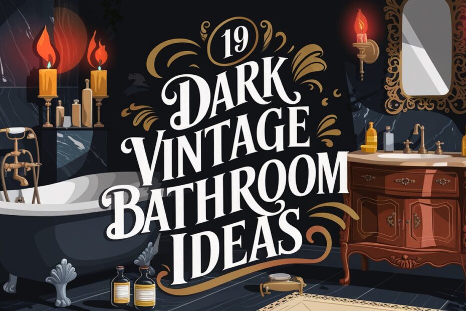 Dark Vintage Bathroom Ideas