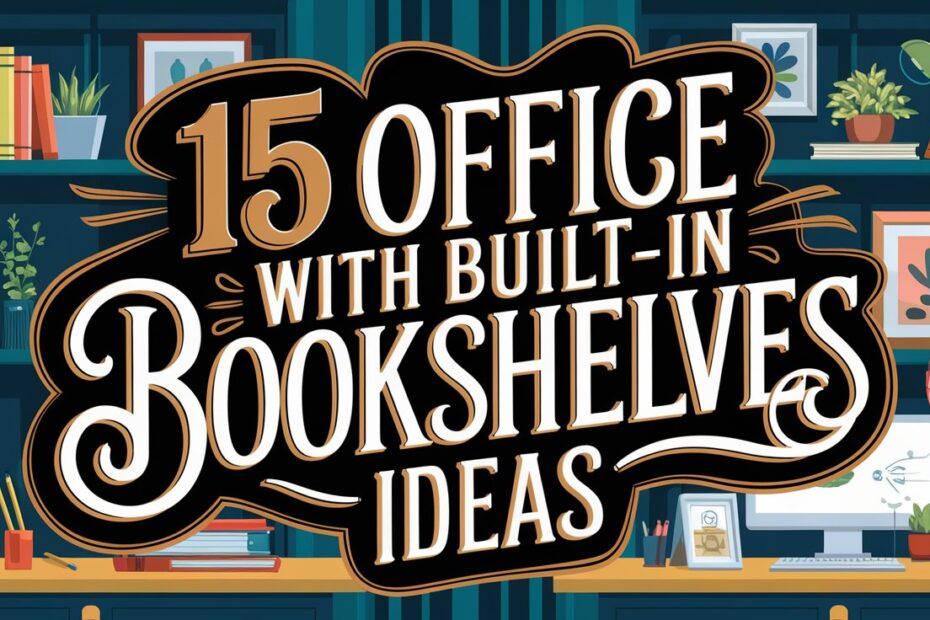 Office with Built-In Bookshelves