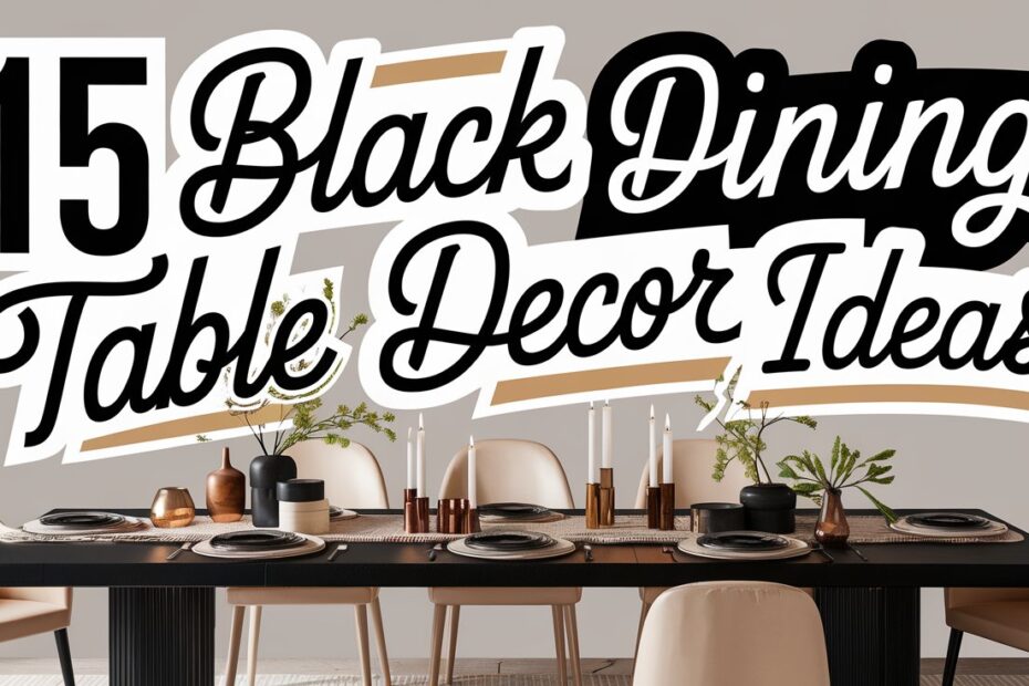 Black Dining Table Decor Ideas