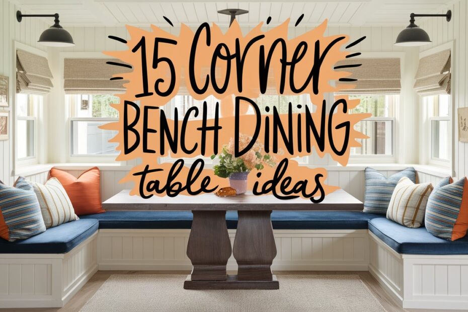 Corner Bench Dining Table Ideas