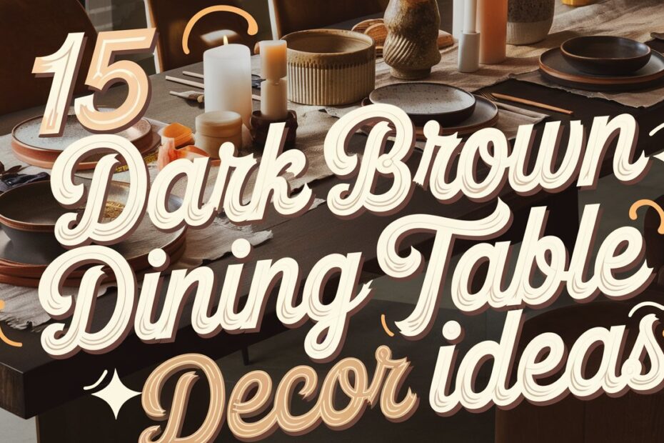 Dark Brown Dining Table Decor Ideas