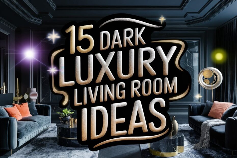 Dark Luxury Living Room Ideas
