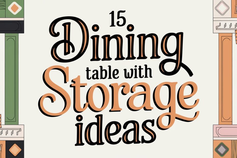 Dining Table with Storage Ideas